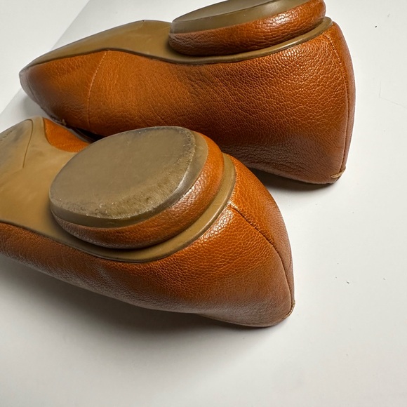 Classic Franco Sarto Women’s Cognac Brown Leather Pointed Toe Loafers size 7.5 - Picture 7 of 7